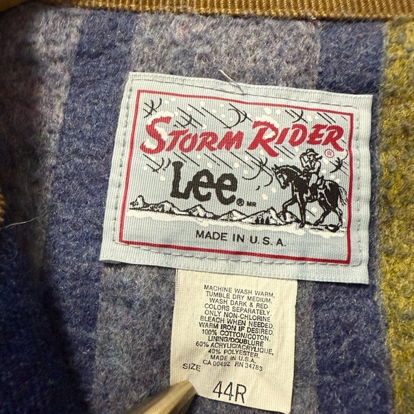 Vintage Lee Storm Rider Jacket (with tags!) 44r (never washed) - Picture 3 of 10